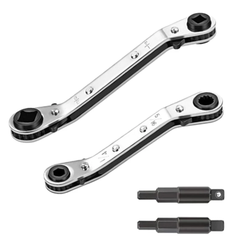 Llave trinquete Llave servicio trinquete para acondicionado con adaptador broca hexagonal