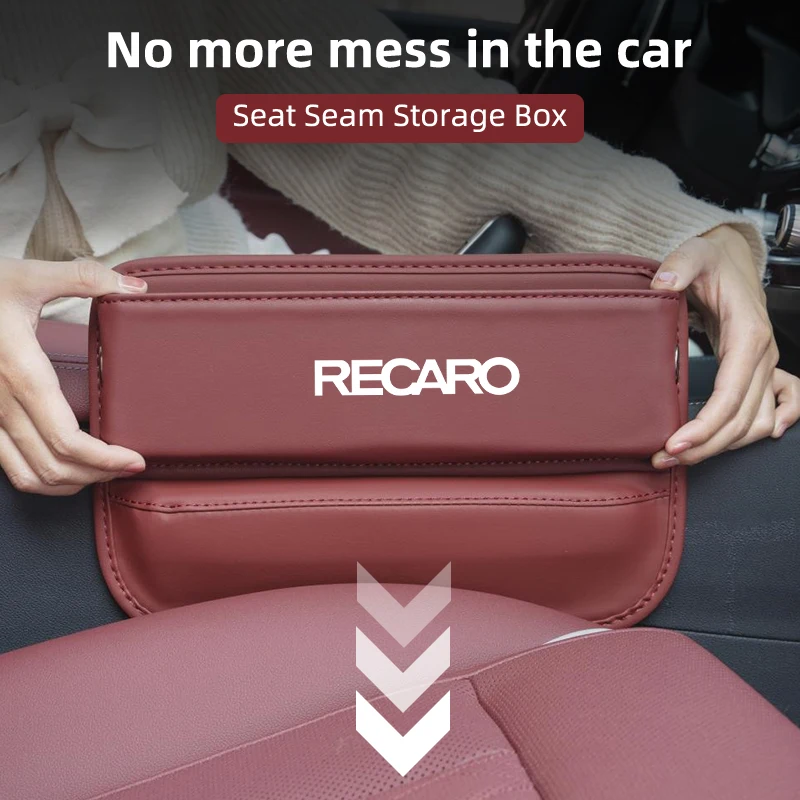 Car Seat Gap Organizer Box Leak-proof Storage Bag For Recaro Racing Interior Accessories