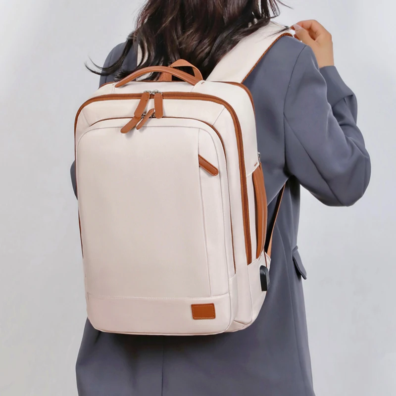 OGEHUAFEE daily commuting computer backpack, computer backpack+three piece set+3pcs storage bag, expandable travel and business laptop backpack, multi-functional lightweight backpack view 7