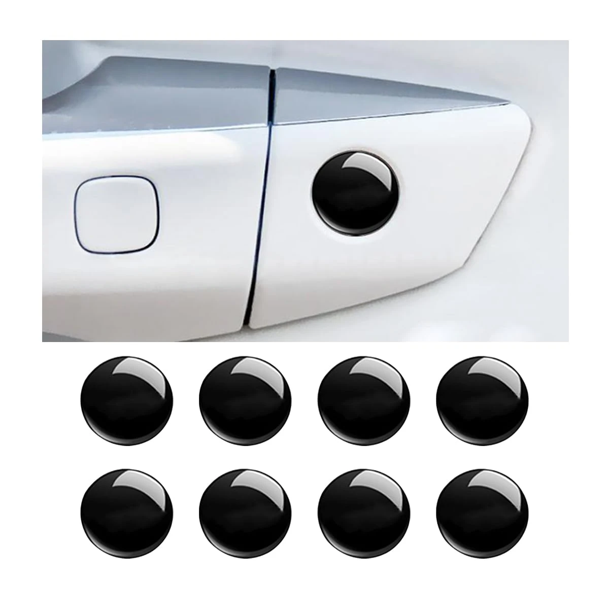 4PCS Car Door Keyhole Stickers Auto Door Lock Keyhole Protector Decal Car Door Lock Screw Protector Universal Car Accessories