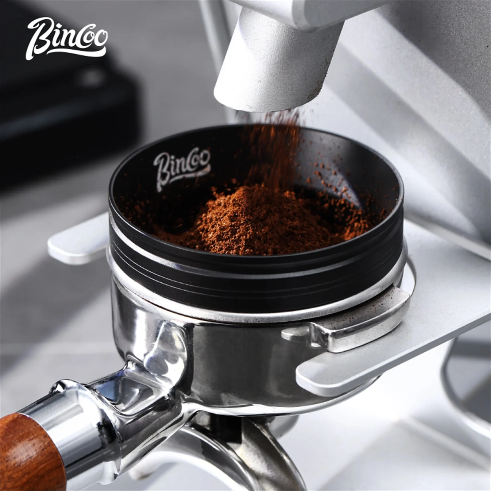 BINCOO Coffee Dosing Ring Magnetic 51mm 58mm For Portafilter Espresso Coffee Handle Cloth Powder Dosing Ring Barista Funnel Tool