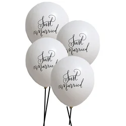 10pcs 10inch Just Married Latex Balloons Wedding White Engagement Party Decoration Bridal Shower Decor