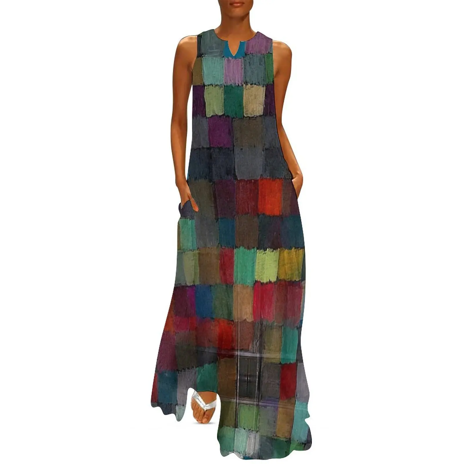 

Abstract Tiles Long Dress dresses korean style Dresses gala chic and elegant evening dress