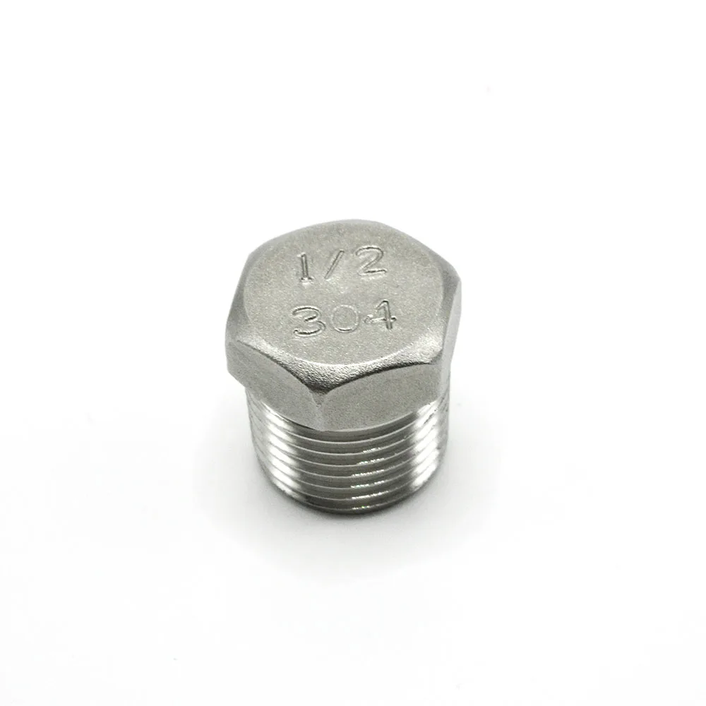 Conector de Tubería de Acero Inoxidable 304 con Rosca BSP, Cabeza Hexagonal Cuadrada, Macho/Hembra, 1/8" 1/4" 3/8" 1/2 3/4"/ 1"- 2"