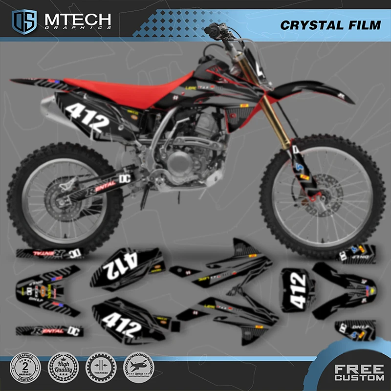 DSMTECH Custom Team Graphics Decals Stickers Kits For Honda 2007 2008 2009 2010 2011 2012 2013 2014 2015 2016-2020 CRF150R 007