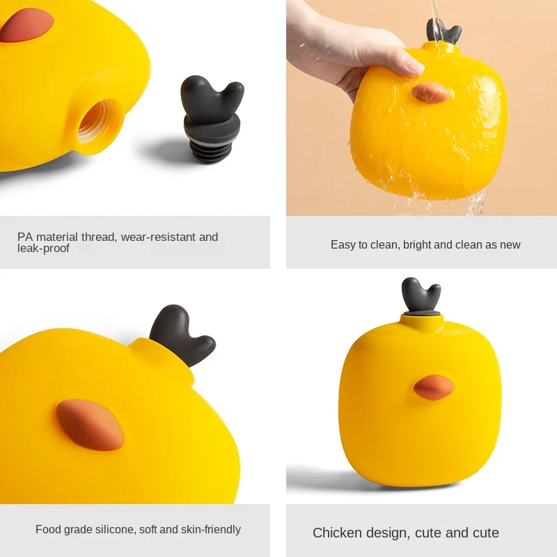 Food Grade Silicone Hand Warmer Explosion-proof Leakproof Hot Water Bag Creative Anti-hot Baby