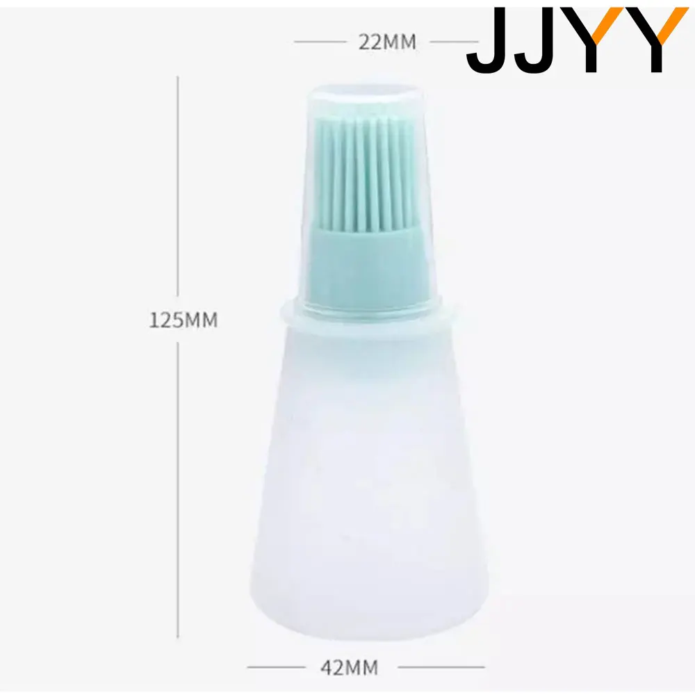 JJYY New Food Grade Silicone Oil Bottle with Lid, High Temperature Resistant Brush, Barbecue Baking Brush, Bbq Oil Control Brush