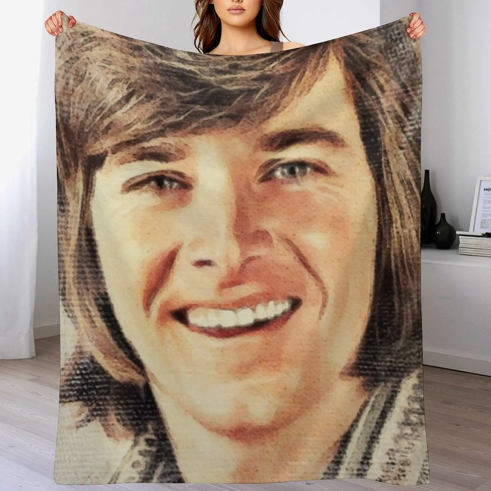 

Bobby Sherman, Music Legend Throw Blanket Flannel Fabric Camping Blankets