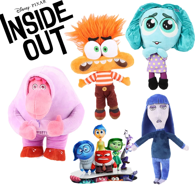 Disney Inside Out 2 Plush Series Cartoon Figure, Anlande, Emmaillotage, Envy, Ennui Toys, Peluche, Poupées en peluche, Décoration mignonne, Cadeau