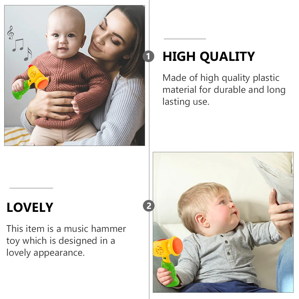 

Baby Musical Light Hammer Soft Rubber Head Educational Music Hammer For Toddler Hand Eye Coordination Development Funny