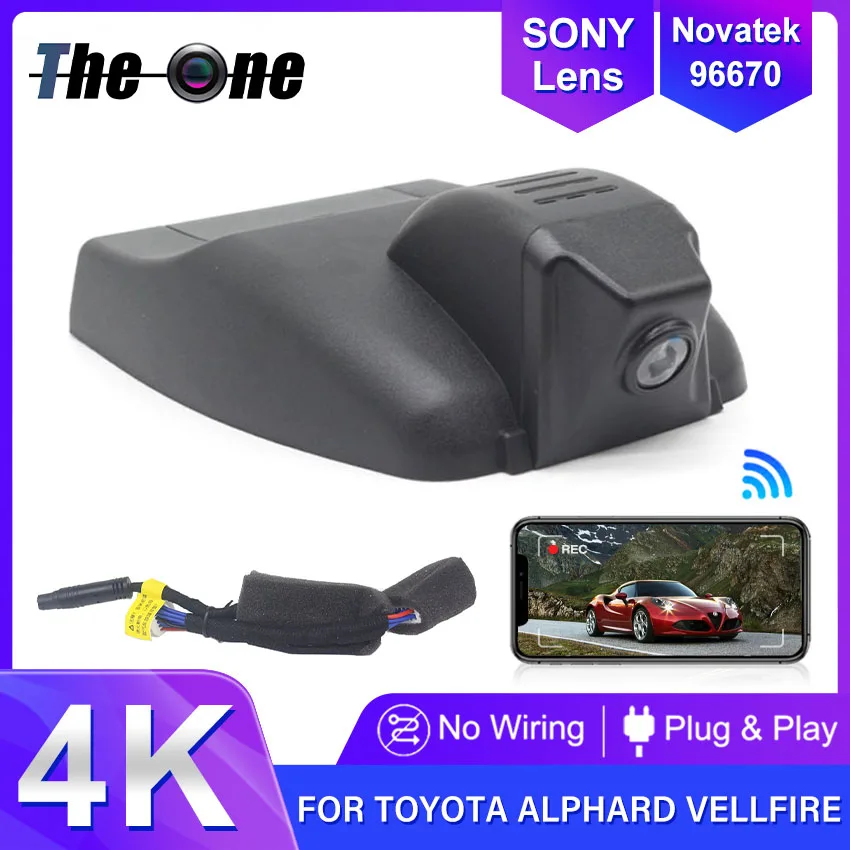 New! Car DVR UHD 4K Plug and play Dash Cam Camera For Toyota Alphard 3th Gen facelifted and Vellfire 2rd Gen (AH30) 2018-2022