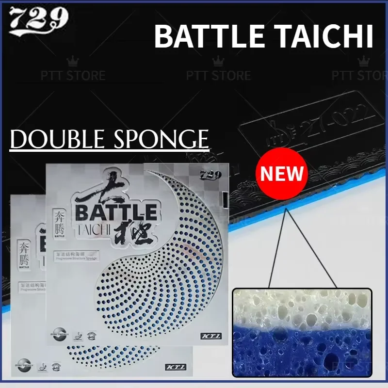 

729 Friendship Battle TAICHI 2 Table Tennis Rubber TAICHI Dual Color Dual Adhesive Gradien Sticky Professional Ping Pong Sponger