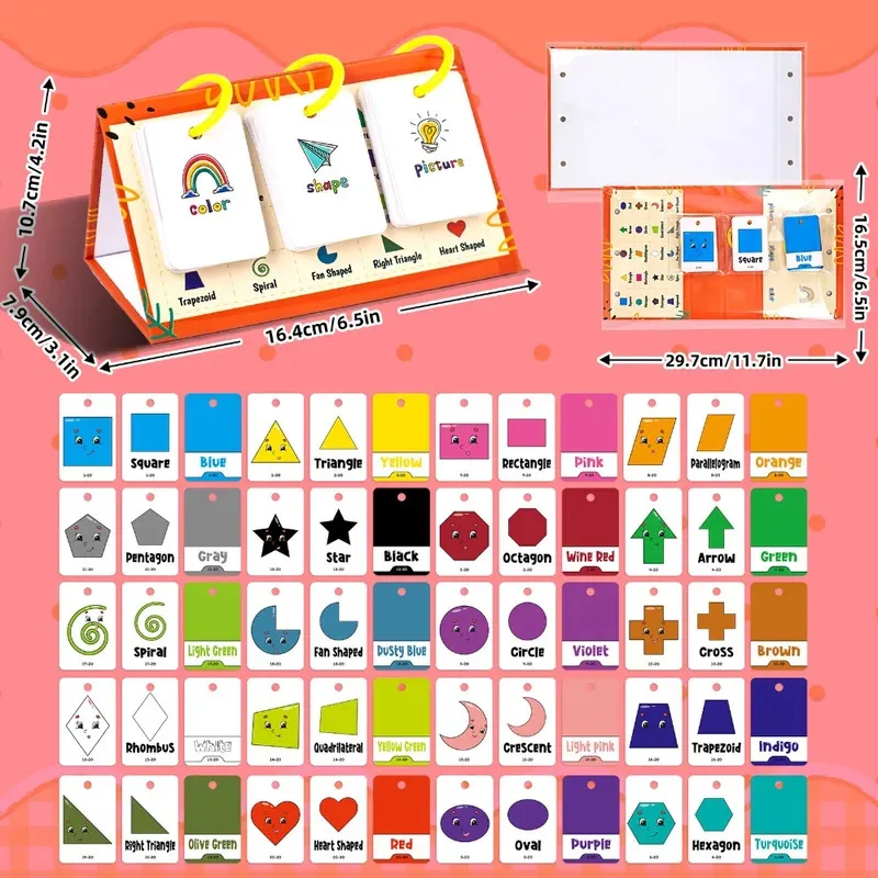 

60 Shape Color Combination Puzzle Cards - Early Education Desktop Learning Toys for Kids Cognitive Development and Fun Training