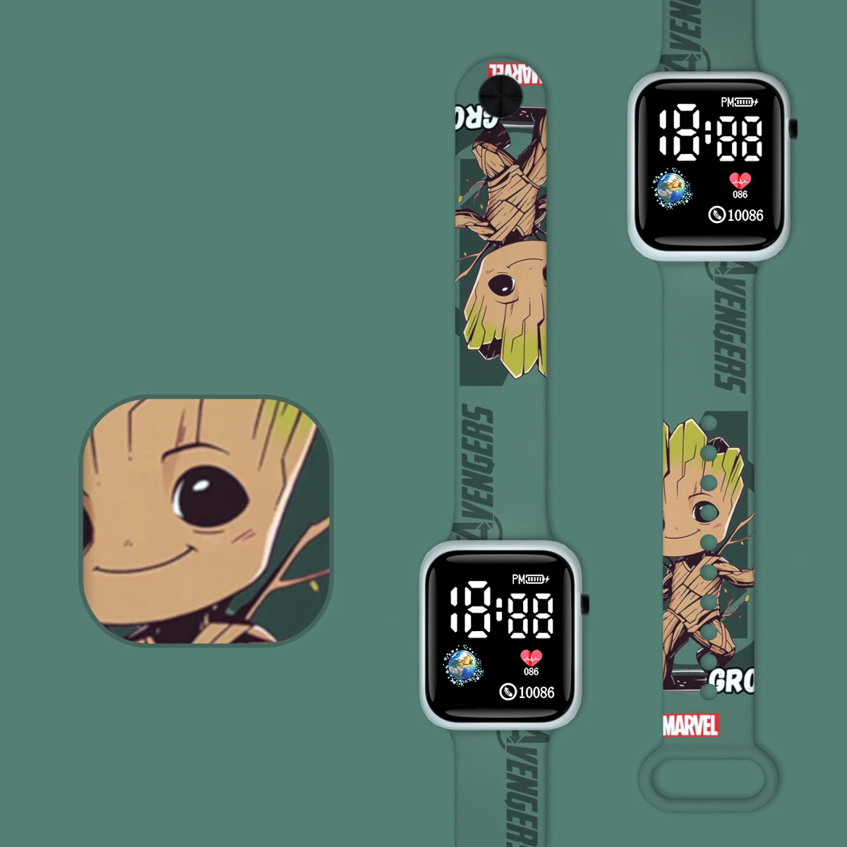 New Cartoon Printed Spideman Children Watches for Kids Boys LED Electric Iron Man Watch Girls Women Student Gift view 4