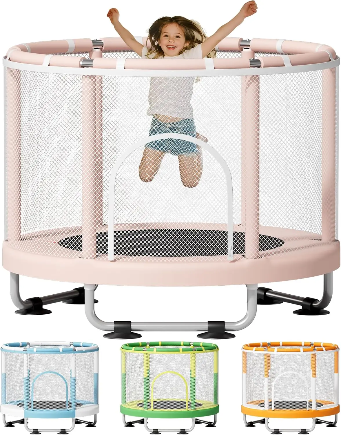

55" Trampoline, 440lbs Capacity Indoor & Outdoor Use, Fun Gift for Kids
