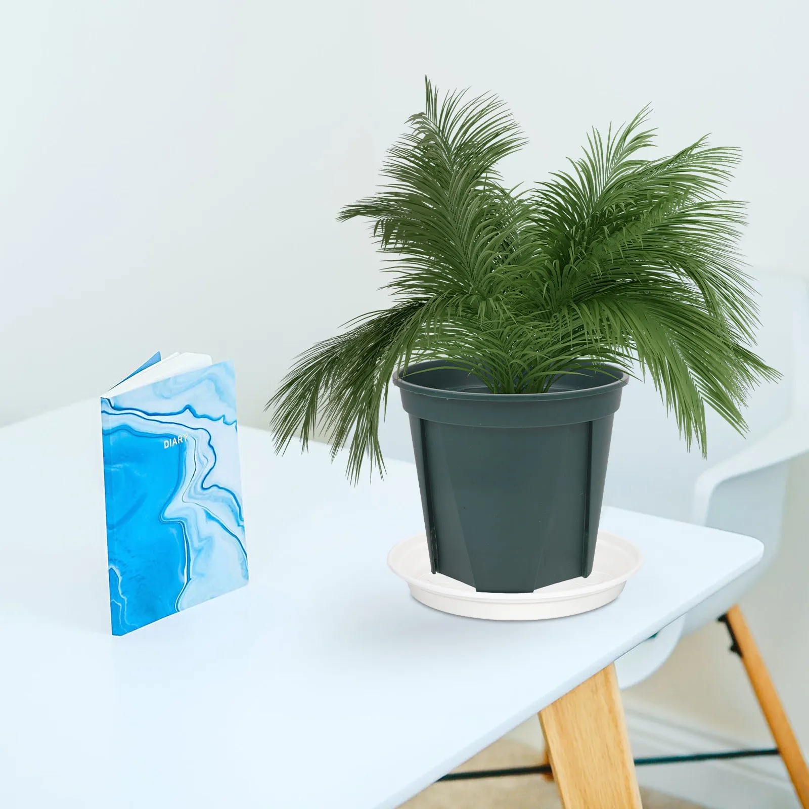 20Pcs High Density Plastic Flowerpot Water Trays Spill Proof Potted Plant Bottom Plates Easy Clean Gardening Supplies Multi
