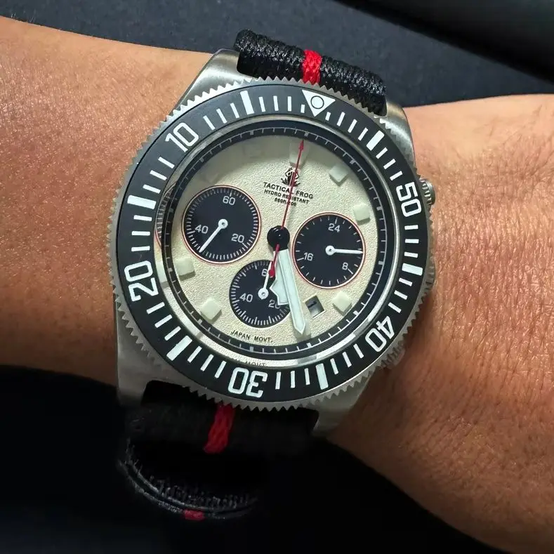 

Мужские часы Tactical Frog с хронографом, 44,3 мм, титановые, солнечные, кварцевые, с технологией Eco-Drive, 20ATM, BGW-9, светящиеся, с сапфировым стеклом, VS75B