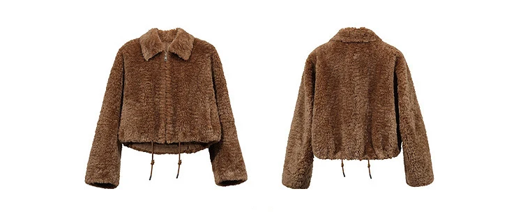 Amii Women's Faux Fur Coat Lapel Collar Oversized Warm Slimming Minimalist Versatile Commuter Winter Women's Coat 12624092