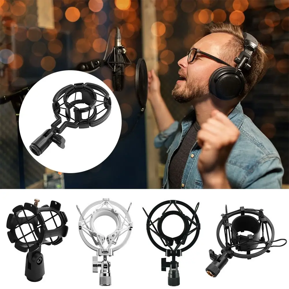 Aksesori Universal Mikrofon Shock Mount Tahan Guncangan Profesional Mic Shock Mount Stand DIY Studio Rekaman Bracket