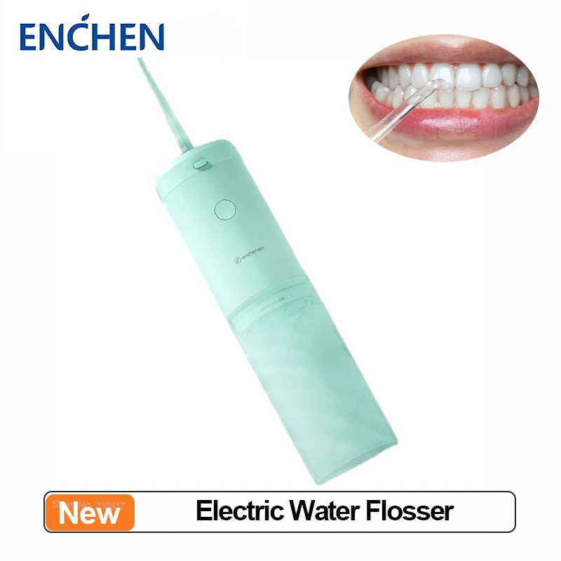 ENCHEN Electric Oral Irrigator Rechargeable Water Flosser IPX7 Waterproof Portable Dental Teeth Cleaner With 3 Modes