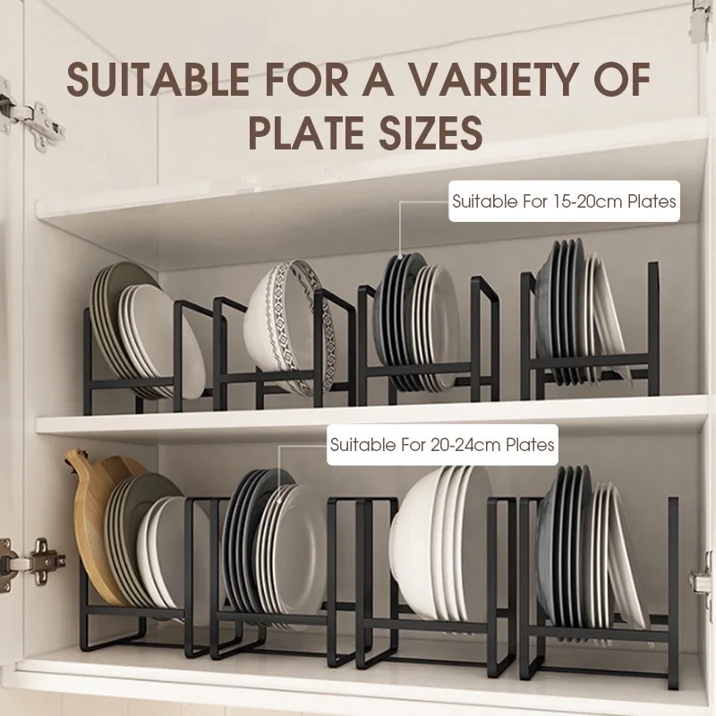 1pc/kitchen cabinet plate storage artifact countertop dish rack drawer dinner plate partition drain rack layered storage rack