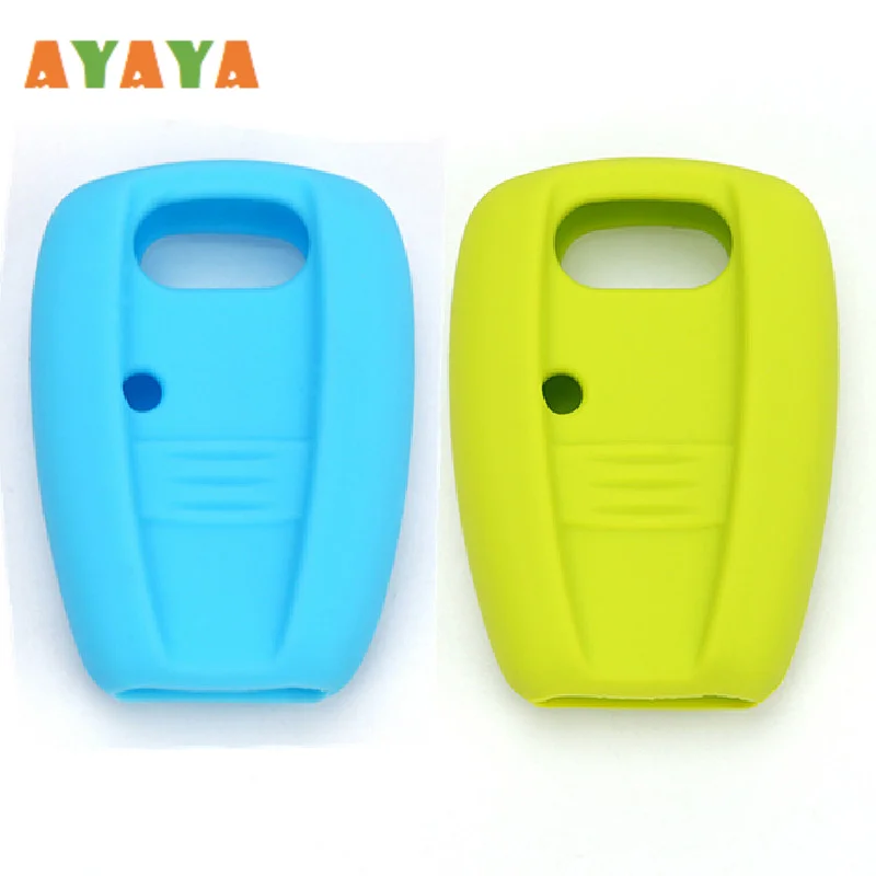 Silicone Car Key Case Cover For Fiat Punto Doblo Bravo Keyless Remote Auto Protection Shell Skin Fob Holder Keychain Accessories