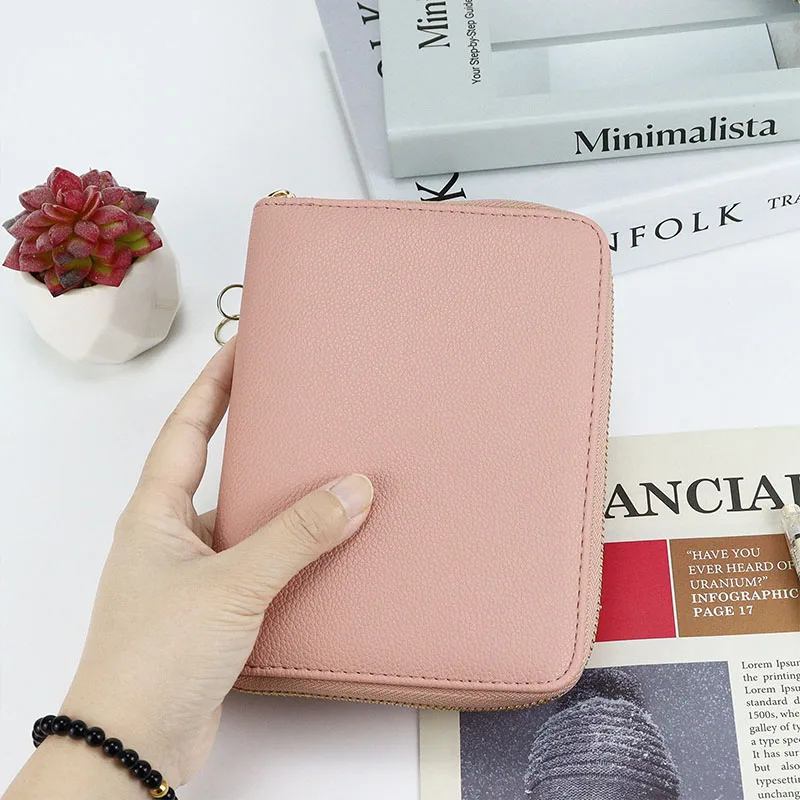 A7 binder ring Pink Black Cash Budget Envelope Wallet System Envelopes Binder Note For Budgeting And Saving Money Only Cover