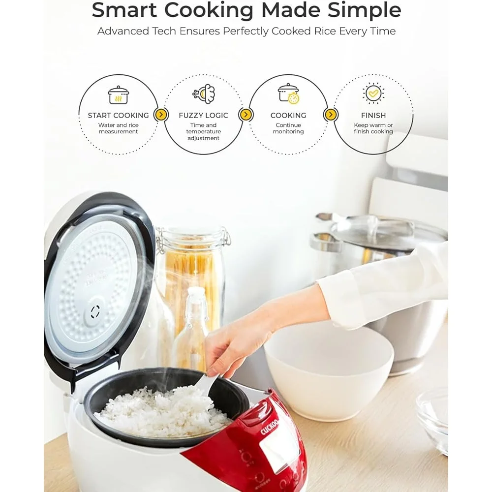 6-kops rijstkoker LCD-scherm Fuzzy Logic Turbo-stoompap 11 menu-opties Gemakkelijk schoon te maken Ideale gezinsmaaltijden
