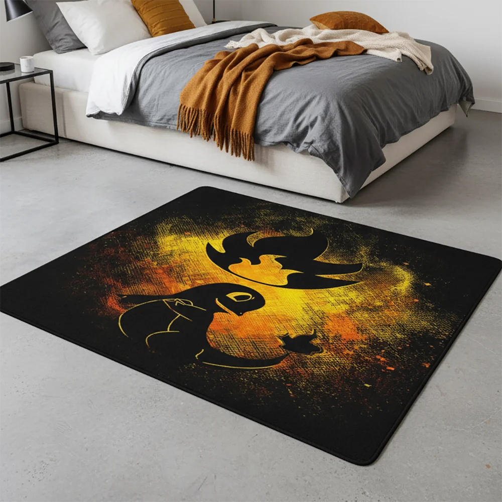 

Anime Area Rug Gengar Pokémon Colorful Charizard Unique Design,Pet Mat,Soft Floor Mat,Soft Decorative Blanket,Game Mat
