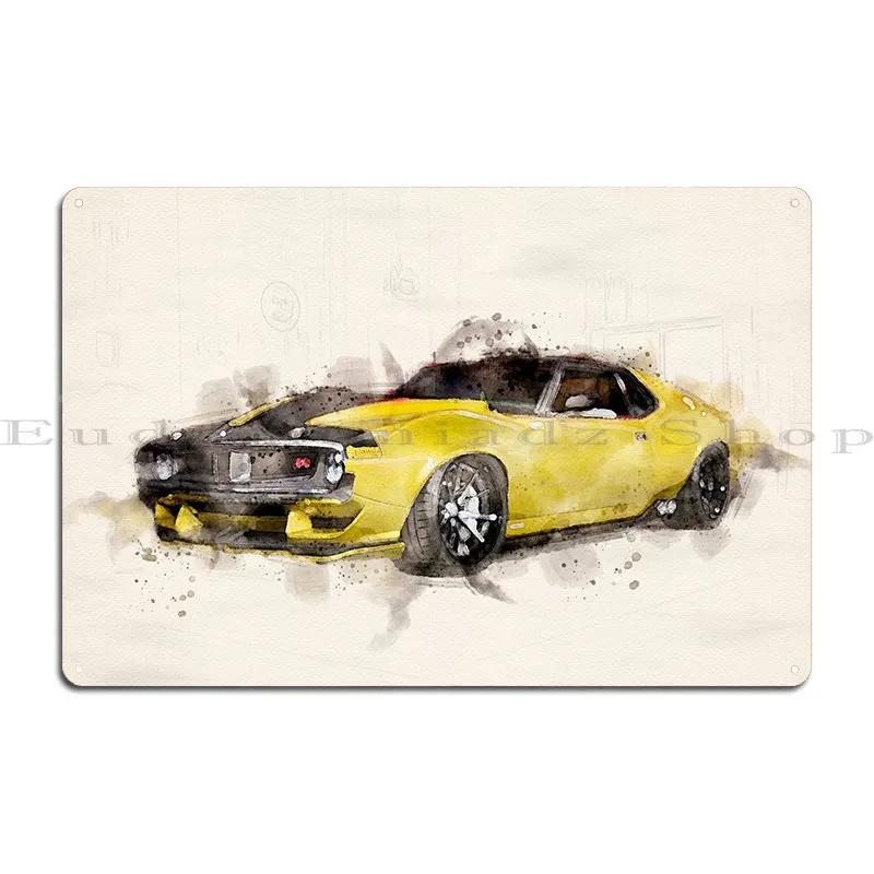 1972 Am Javelin Sports Car Metal Plaque Poster Pub Cave Personalized Home Wall Mural Tin Sign Poster