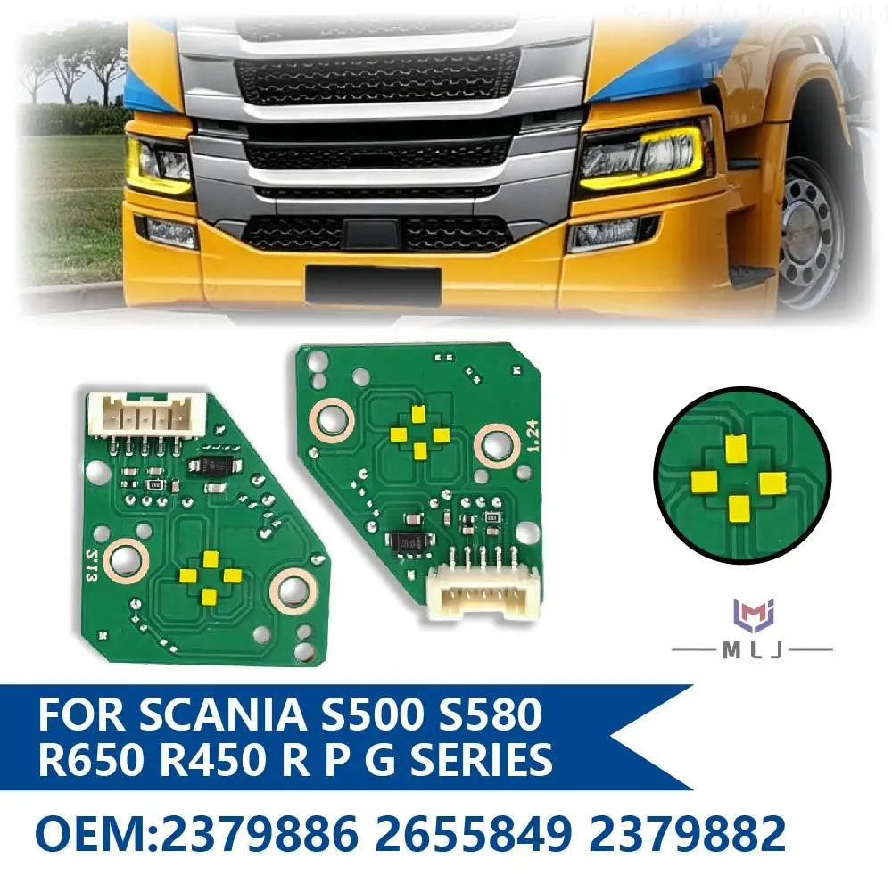 

Yellow DRL Chip For Scania Truck S500 S580 R650 R450 R P G Series 2655849 2379882 2379886 DRL Light SourceChip Car Accessories