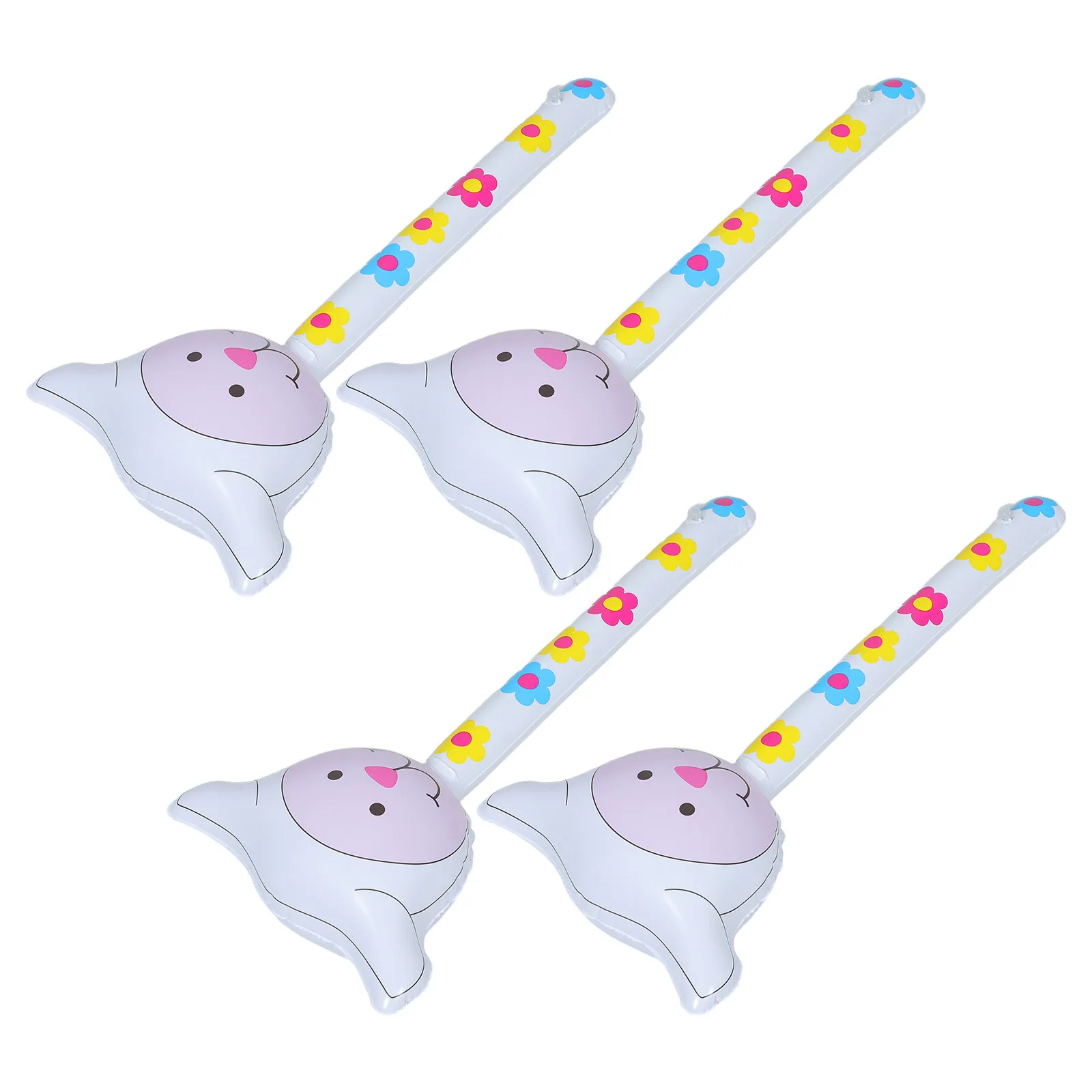 

Набор из 4 надувных палочек с животными, 31 дюйм, для декора на день рождения в стиле джунглей, надувные шары-палочки с животными для детей