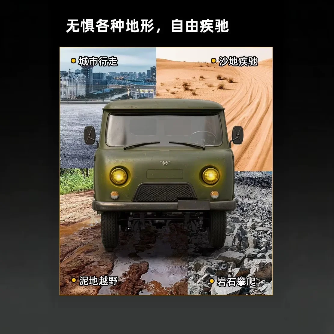 WPL C104 4WD UAZ-452 RC Off Road Car Simulation Climbing Vehicle For All Terrain Adventure