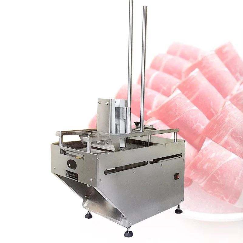 Desktop Electric Food Slicer Meat Planing Mincer Mutton Roll Freezing Beef Cutter Streaky Pork Automatic Cutting Machine