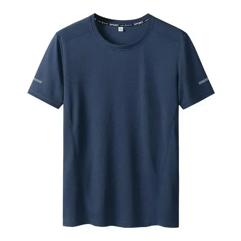 Plus Size T-shirt for Men 6XL/7XL Summer Quick Drying Tees Oversized Round Neck Short Sleeve T-shirt Big Size 110-175kg