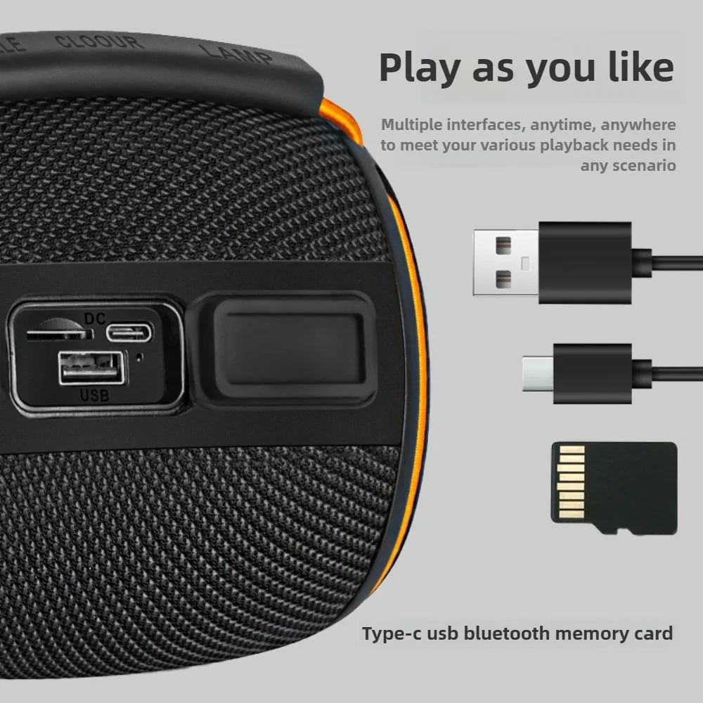 OKOP سمّاعات بلوتوث مكبر صوت خارجي محمول جو ضوء التنفس بطارية طويلة جدًا حفلة التخييم المتكلم TF USB #5