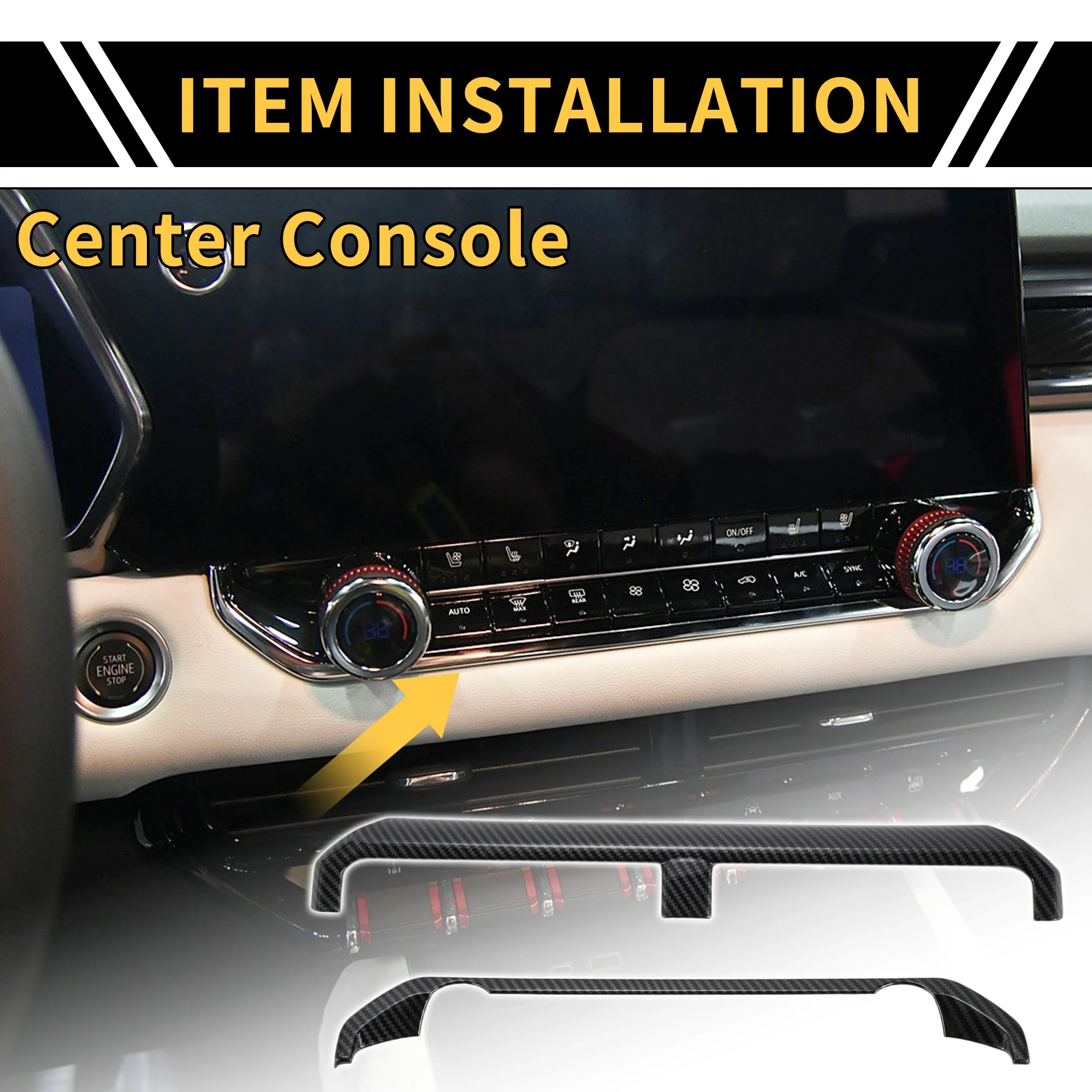 

UXCELL Central Control Panel Trim Cover for Chevy Colorado 23-24 Carbon Fiber Pattern