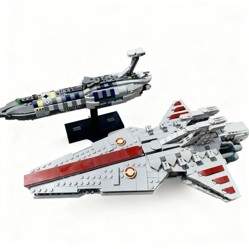 880 Piezas MOC MIDI Scale Venator Star Battle, Bloques de Construcción de Modelos, Juguete de Arquitectura, Idea de Regalo Creativo de Navidad, Ladrillo Educativo