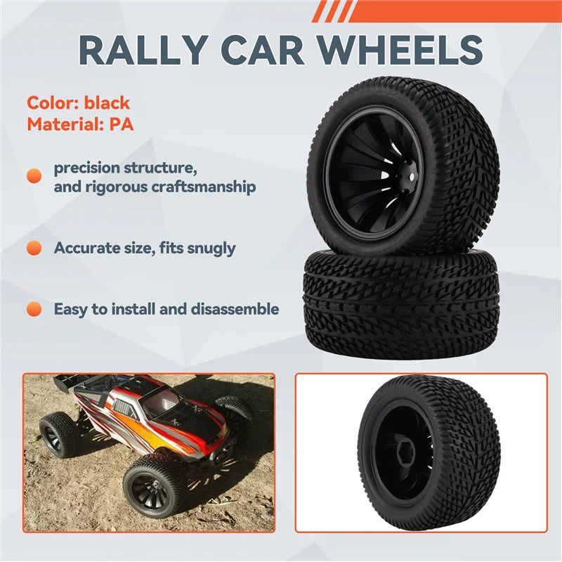 

Precisionn For HBX 1/12 High Speed RC Car Tires Rubber Wheel Complete For Truck 12056 Car Parts