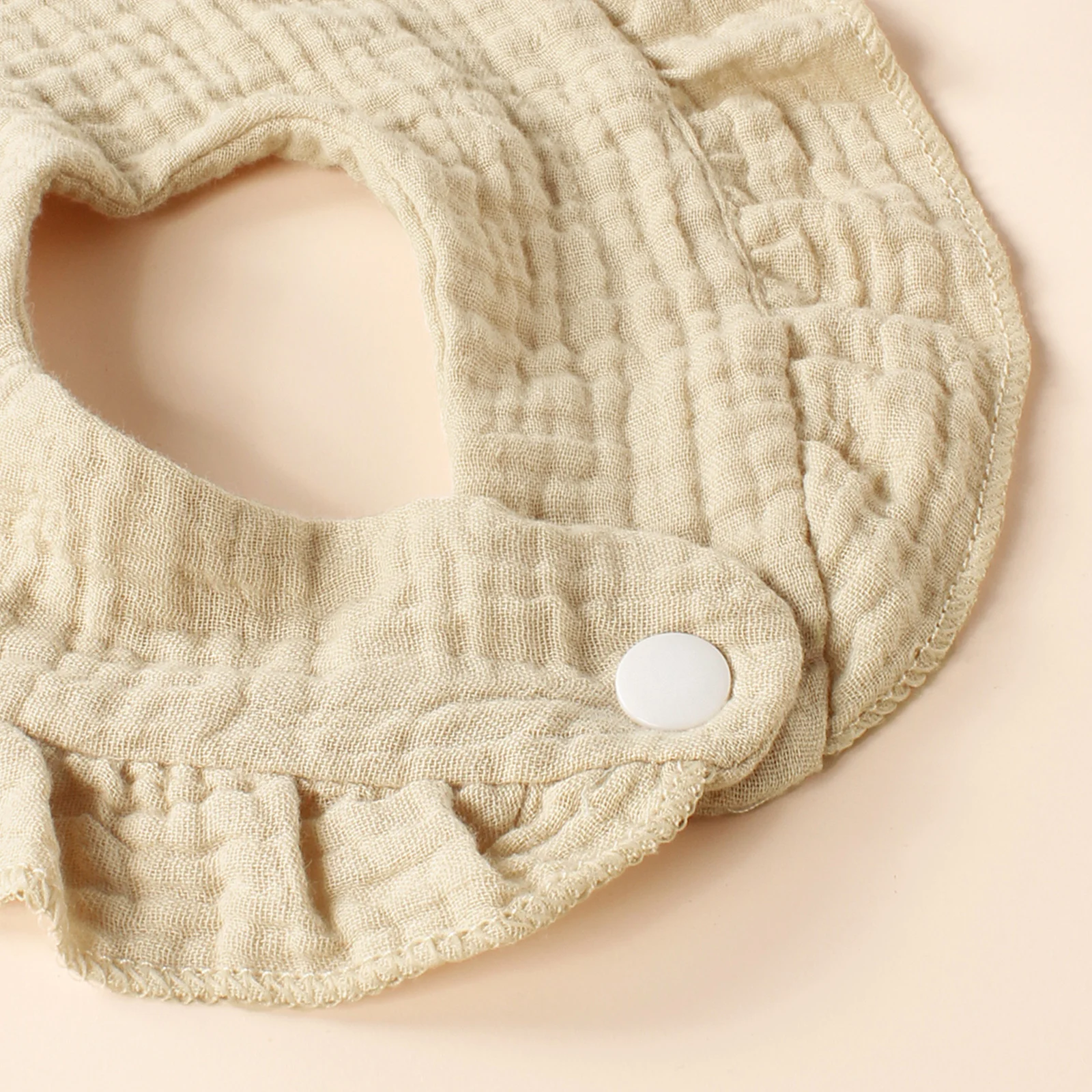 10Pcs/Set Factory Direct Kid Burp Cloth Cotton Double Layer Waterproof Baby Saliva Towel Comfort Ruffle Drop Shape Children Bibs