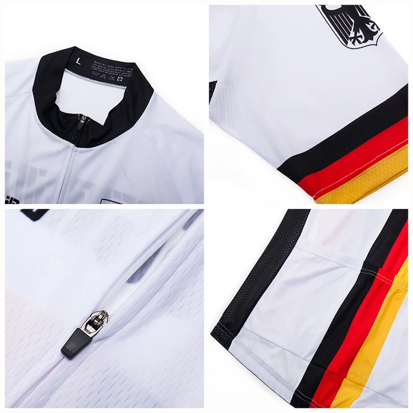 Germany Cycling Team Jersey Bib Set Mountain Bike Clothing Summer Quick Dry Bicycle Clothes MTB Mens Short Maillot Sports Outfit