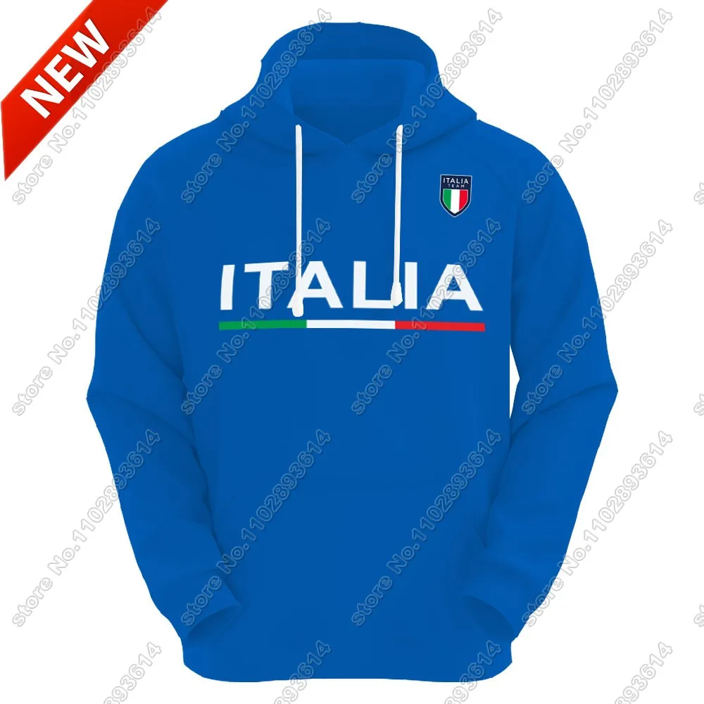 italy Men 2024 Hoodies Blue Autumn Sweatshirt National Team Clothing Hoody Streetwear Casual Pullover Jackets Unisex Coats