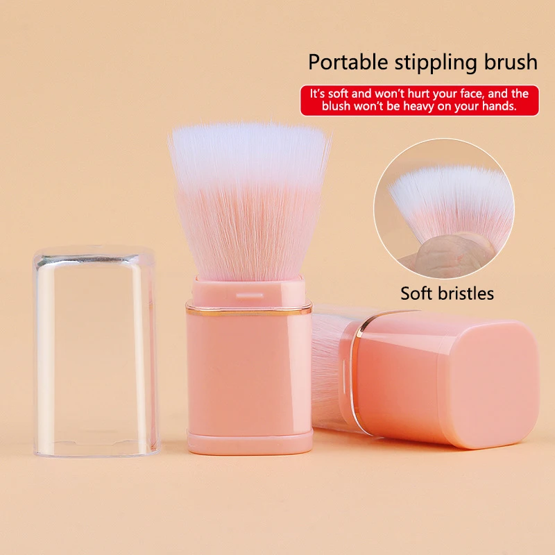 Portable Mini Retractable Blush Brush Soft Loose Powder Foundation Makeup Brush Multi Functional Beauty Makeup Tool