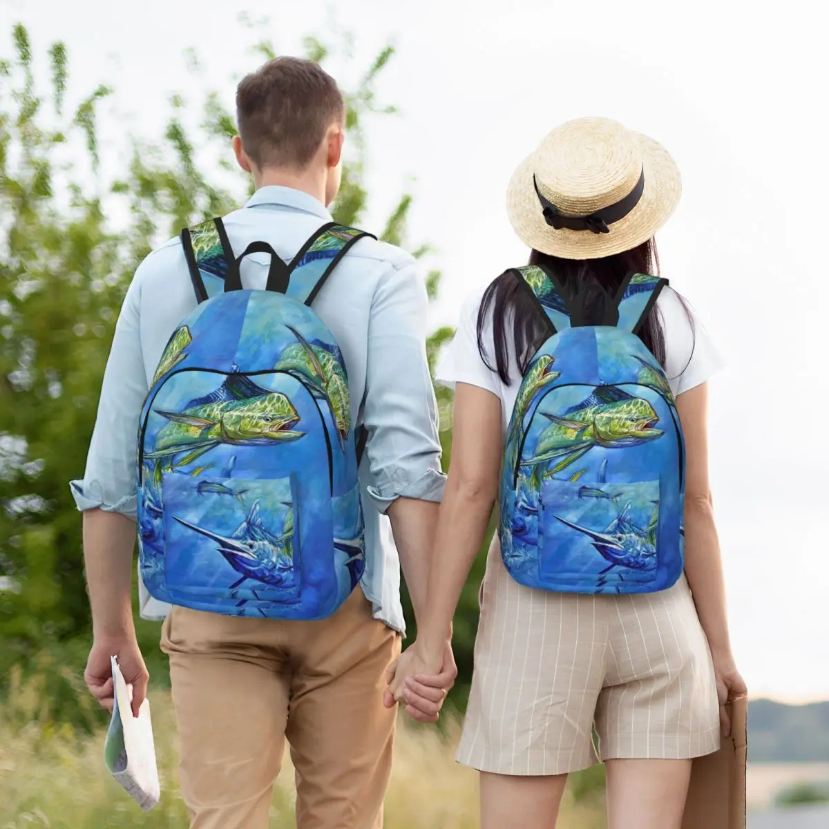 Dorado Marlin i tuńczyk podwodny plecak do przedszkola uczeń plecak Boy Girl Kids Daypack Gift