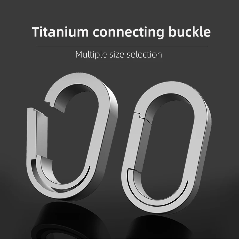 Mini TC4 Titanium Alloy Keychain Buckle 3 Sizes Key Ring Car Accessory Waist Hanging Chain EDC Outdoor Tool