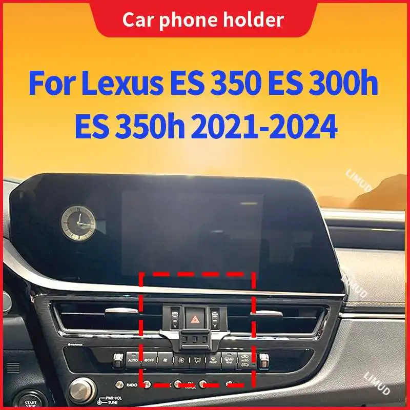 Suporte para Telefone de Carro para Lexus ES 350, ES 300h, ES 350h 2021, 2022, 2023, 2024, Base de Carregamento Sem Fio por Gravidade, Acessórios Auto