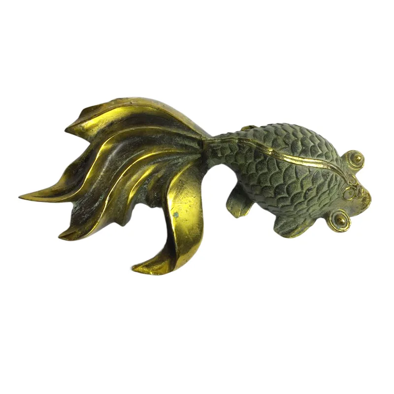 Koi Fish Brass Decoration Copper Crafts Home Accessories Gifts Goldfish Tabletops/Study/Display Case Ornaments