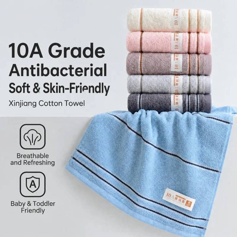 Antibacterial Pure Cotton Towel Facial Wash for Women Bath Use All-cotton Water Absorbing Towel for Men Soft Daily Shower