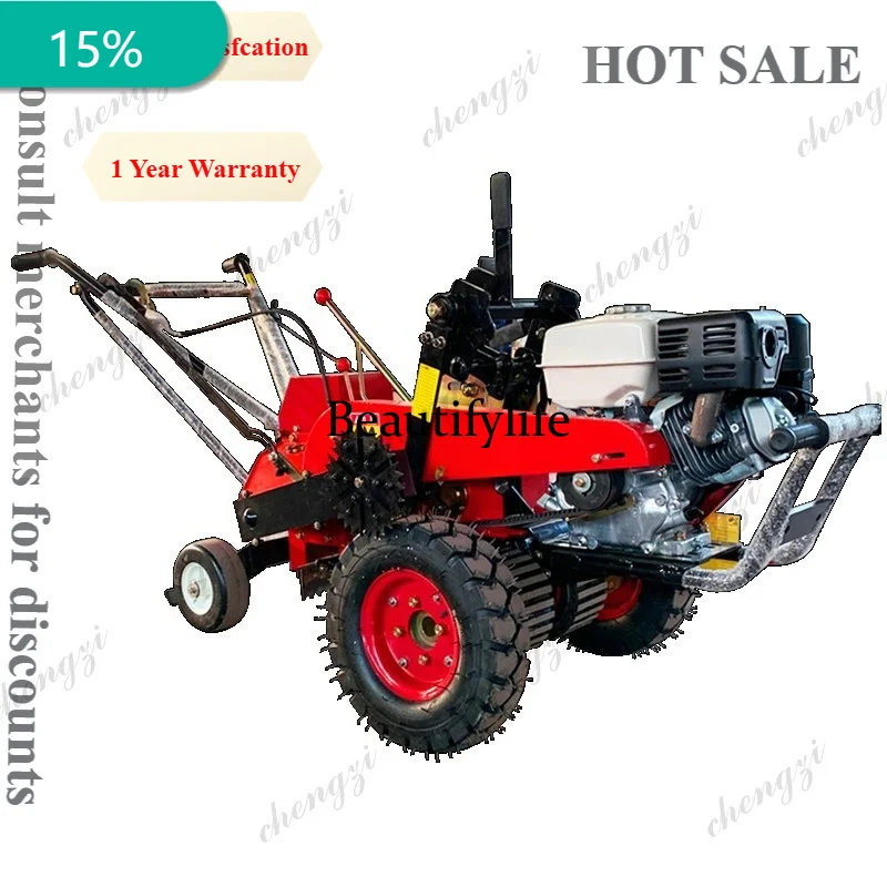 A172  Multifunctional automatic cutting and turfing machine hand-pushed self-propelled lawn mower