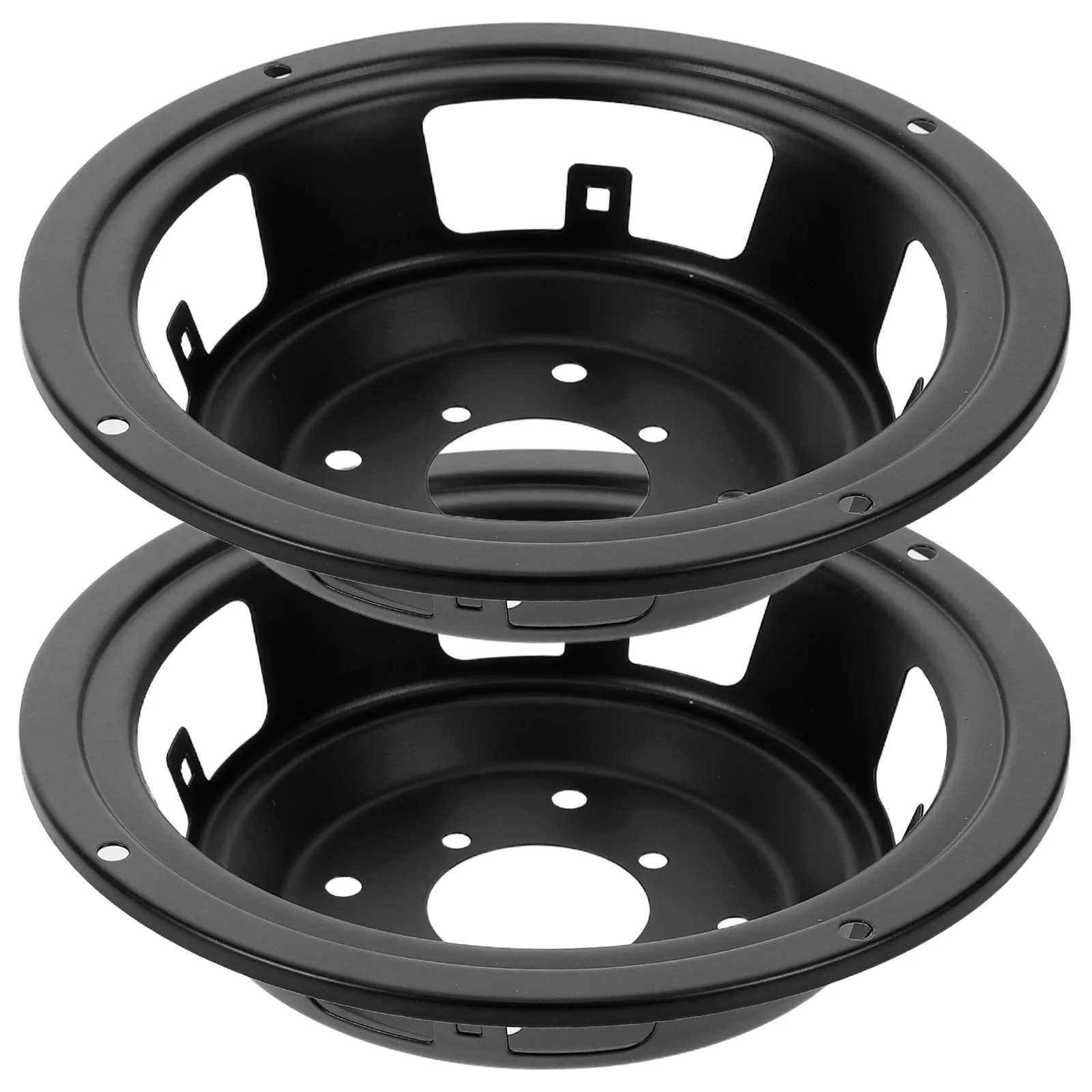 

2pcs 5-Inch Iron Speaker Frame Black Round Basket For Loudspeaker Repair Front Rear Installation Replacement Parts Audio